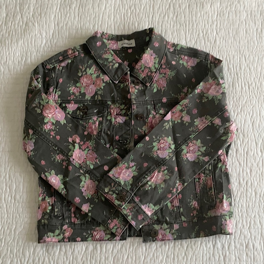 MOTIVI floral denim jacket